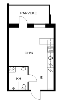 Yksiö Huhta